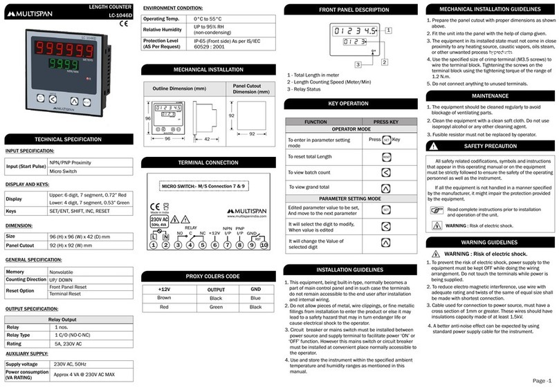 MULTISPAN LC-1046D manual