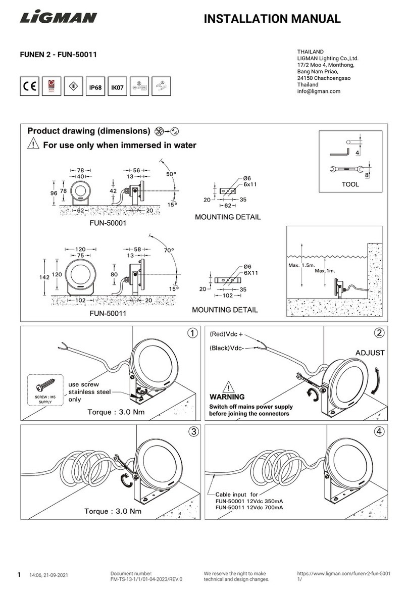 LIGMAN FUN-50011 installation manual