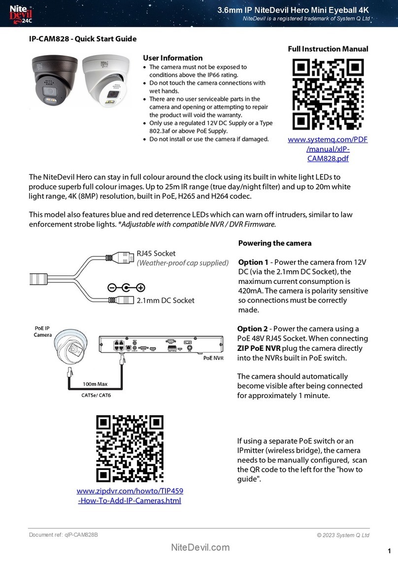 Nite Devil IP-CAM828 User manual