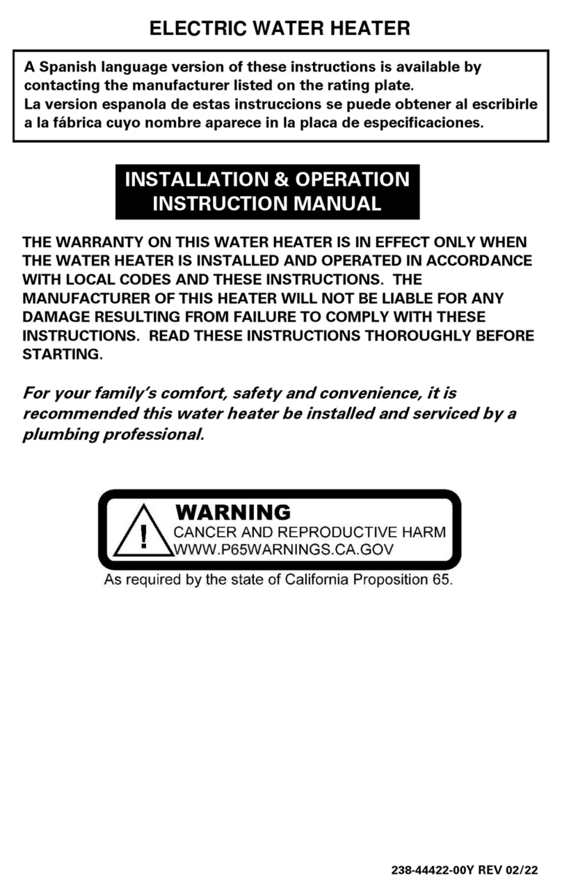 Bradford White RE250LN6-1NCWW User manual