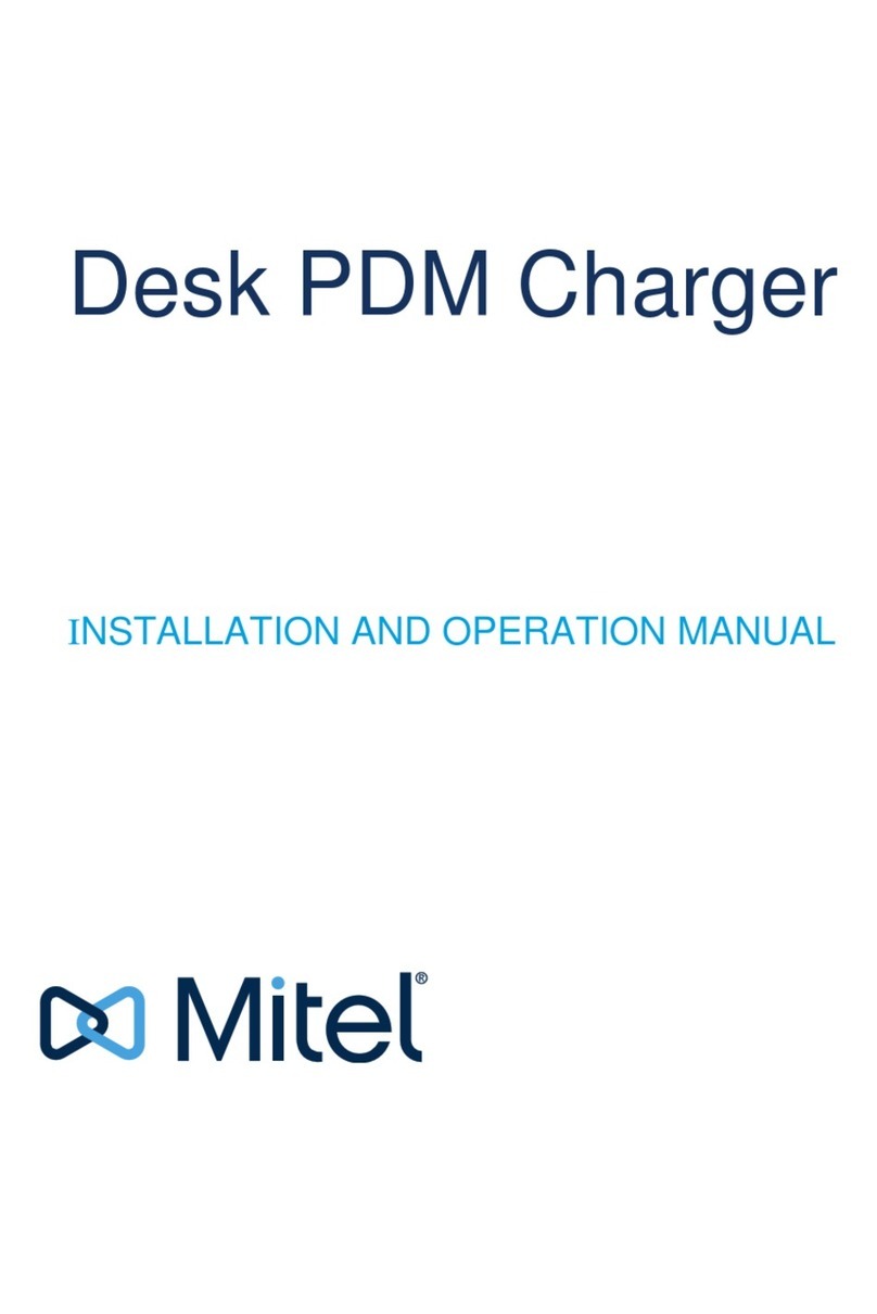 Mitel Desk PDM Charger Installation and operation manual