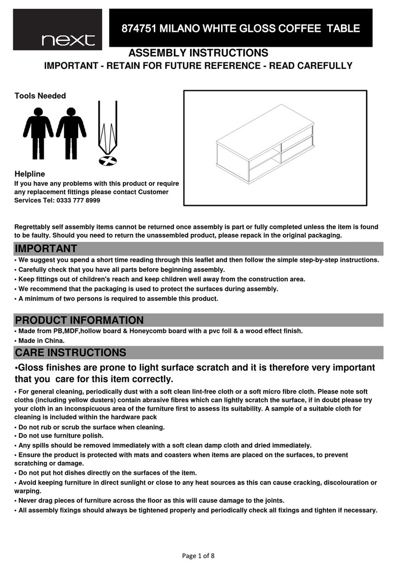 Next MILANO 874751 User manual Next MILANO 874751 User manual