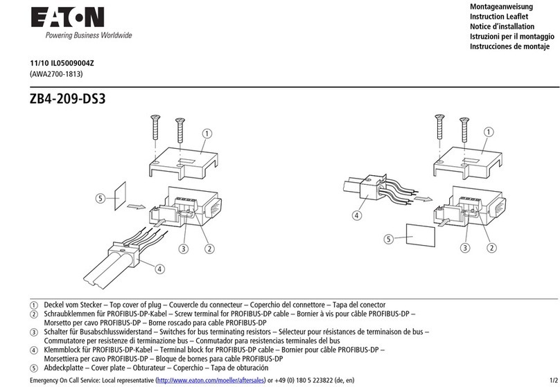 Eaton ZB4-209-DS3 Instruction leaflet