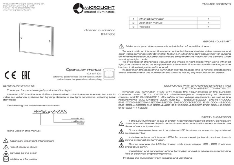 Microlight IR-Plate-2-850 User manual