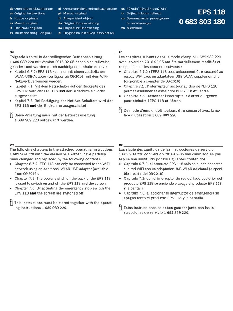 Bosch EPS 118 Original instructions