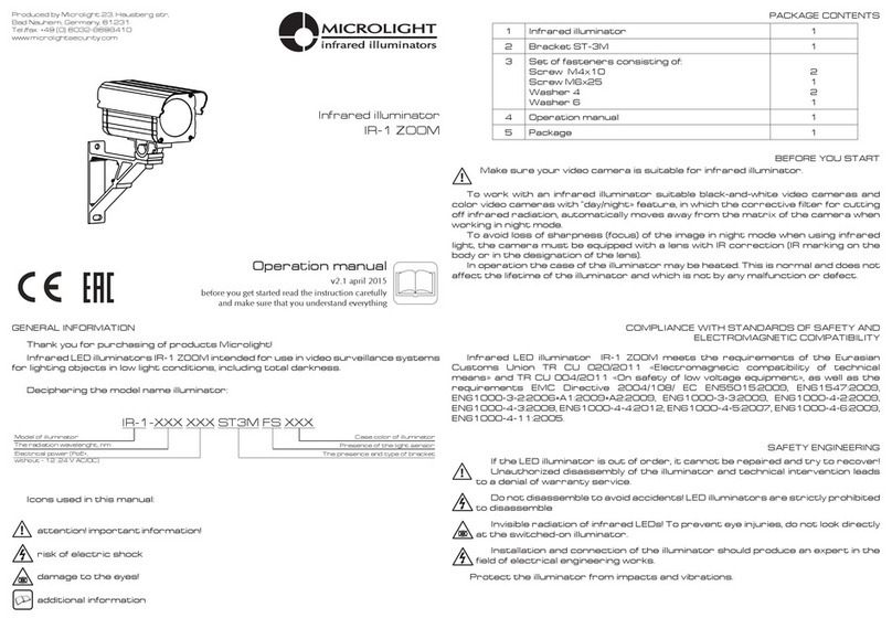 Microlight IR-1 ZOOM Operation manual