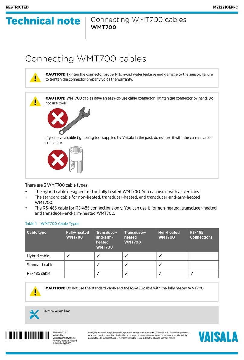 Vaisala WINDCAP WMT700 Series Technical notes