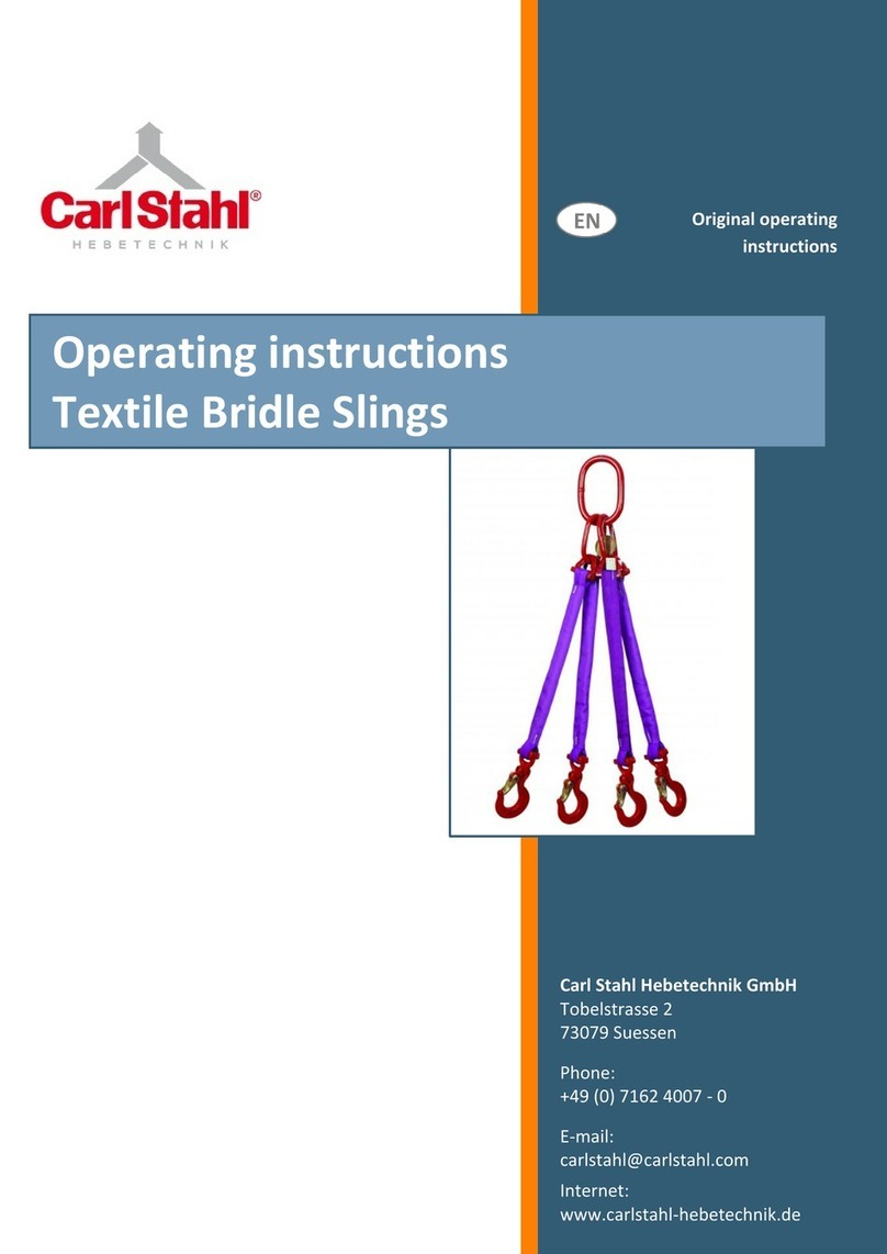 CarlStahl Textile Bridle Sling operating instructions