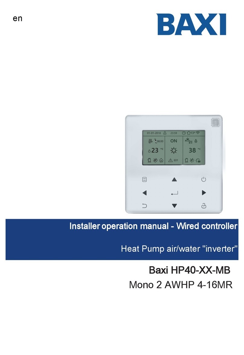 Baxi HP40-XX-MB Operation manual