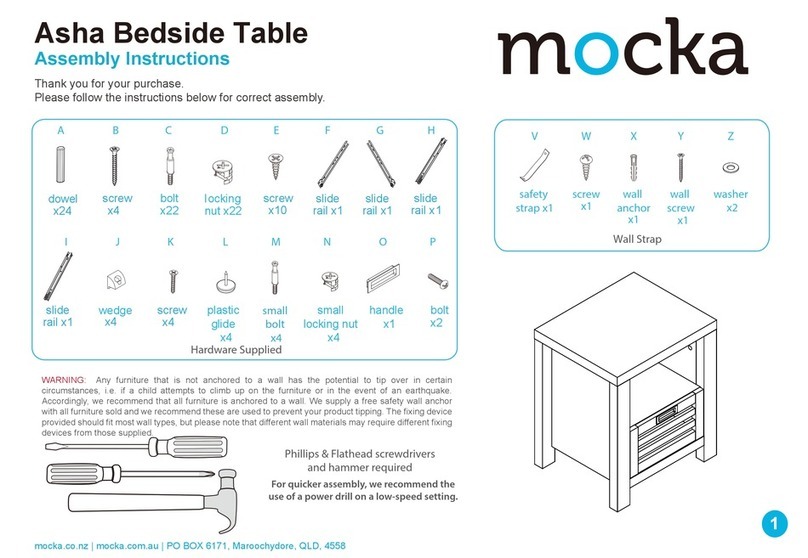 Mocka Asha Bedside Table User manual