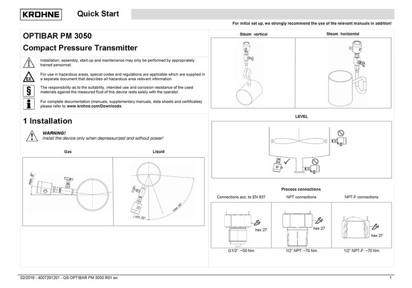 KROHNE PM 3050 quick start