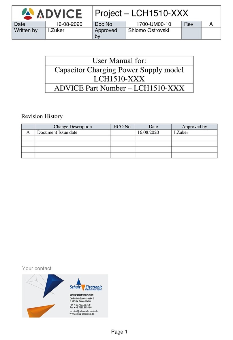 Schulz-Electronic Advice LCH1510 Series user manual