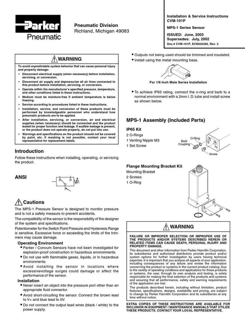 Parker Pneumatic MPS-1 Series Installation & service instructions