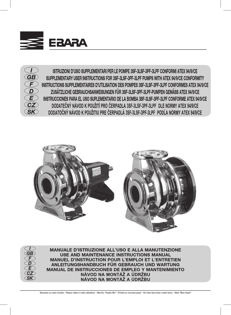 EBARA 3SF User manual