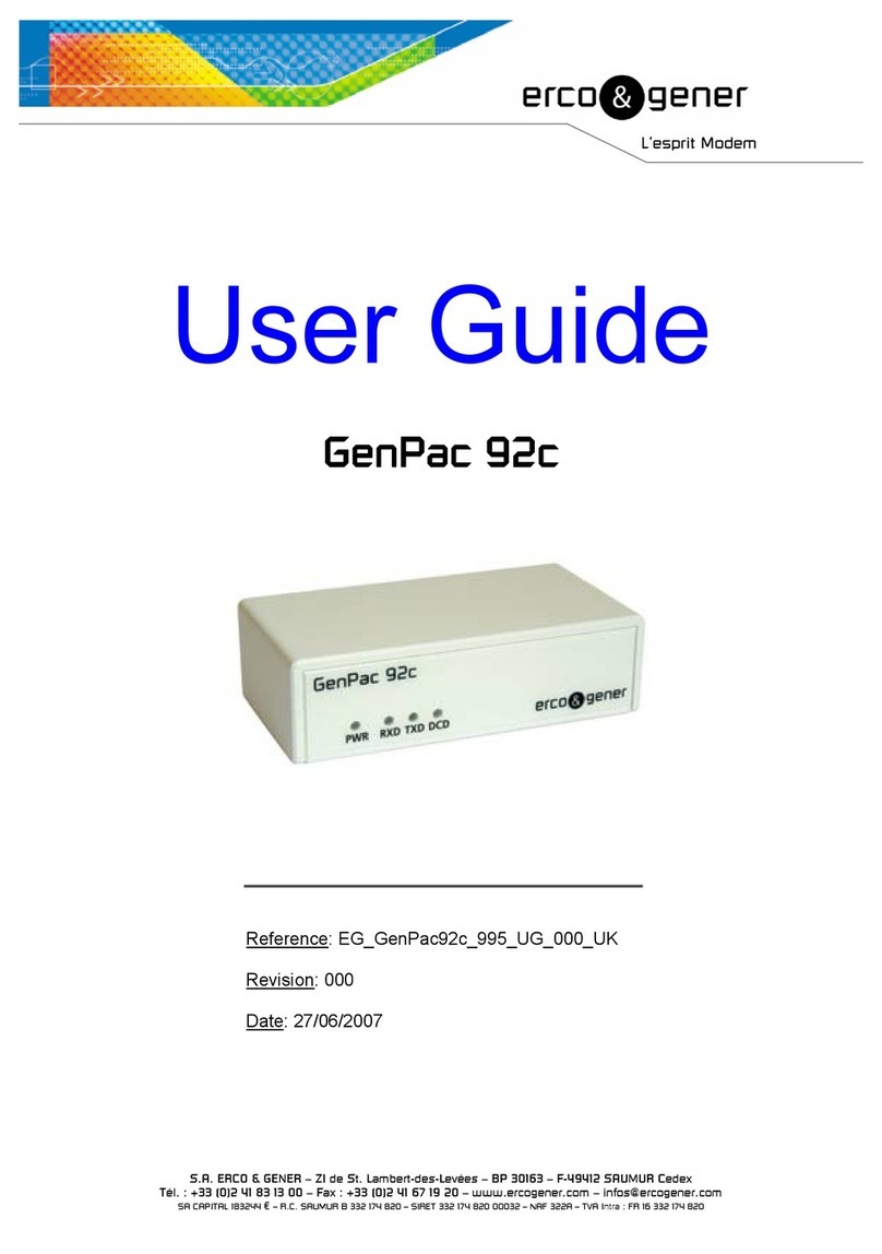Erco&Gener GenPac 92c User manual