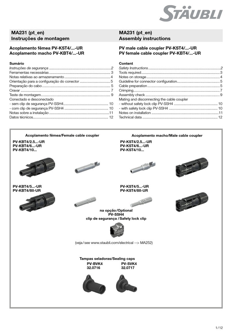 Staubli PV-KST4 UR Series User manual