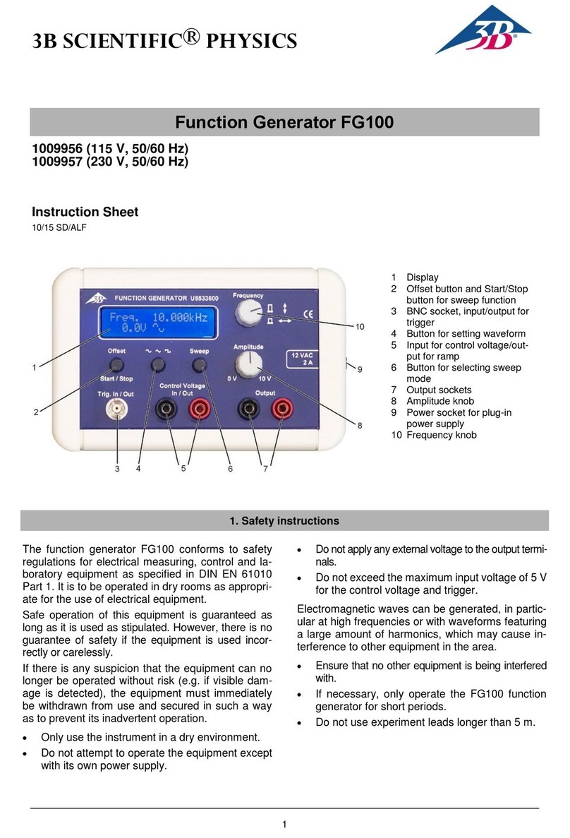 3B SCIENTIFIC PHYSICS FG100 instruction sheet 3B SCIENTIFIC PHYSICS FG100 instruction sheet