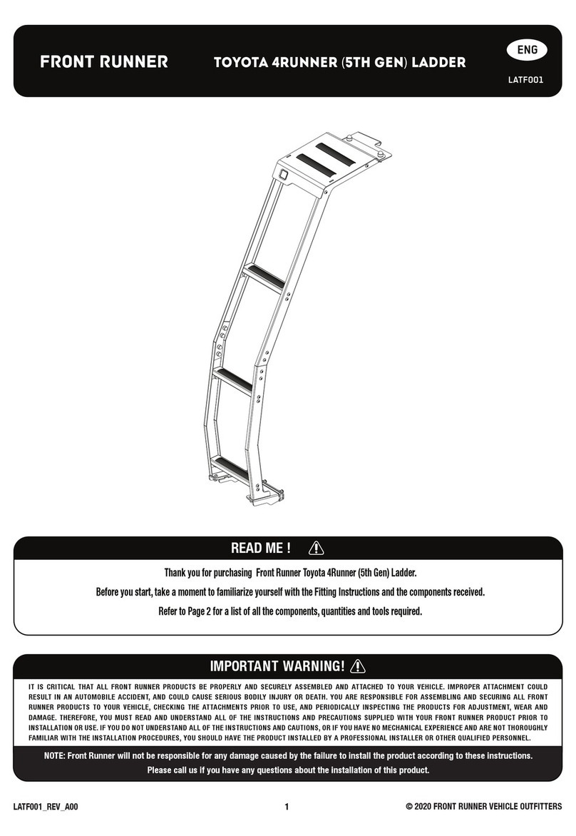 Front Runner LATF001 User manual Front Runner LATF001 User manual