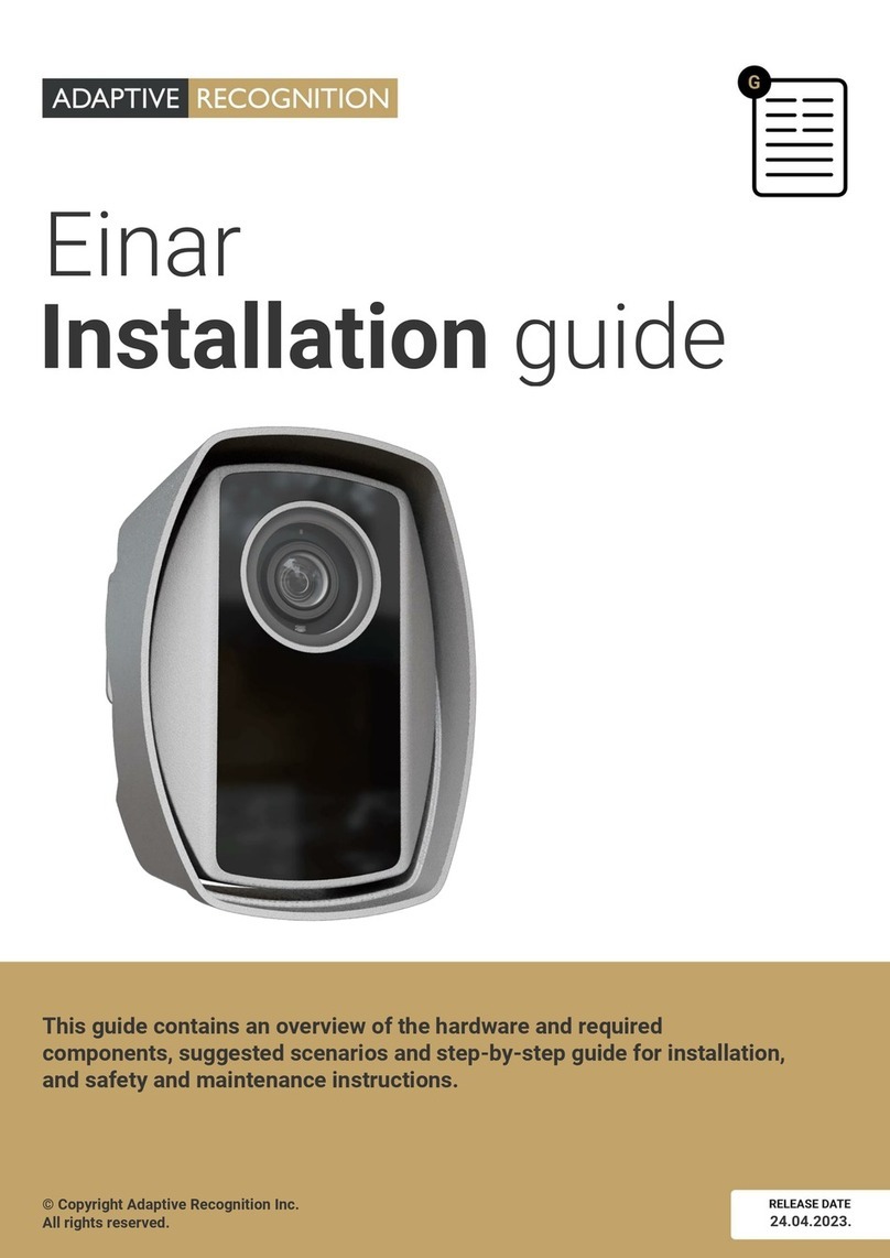 Adaptive Recognition Einar User manual
