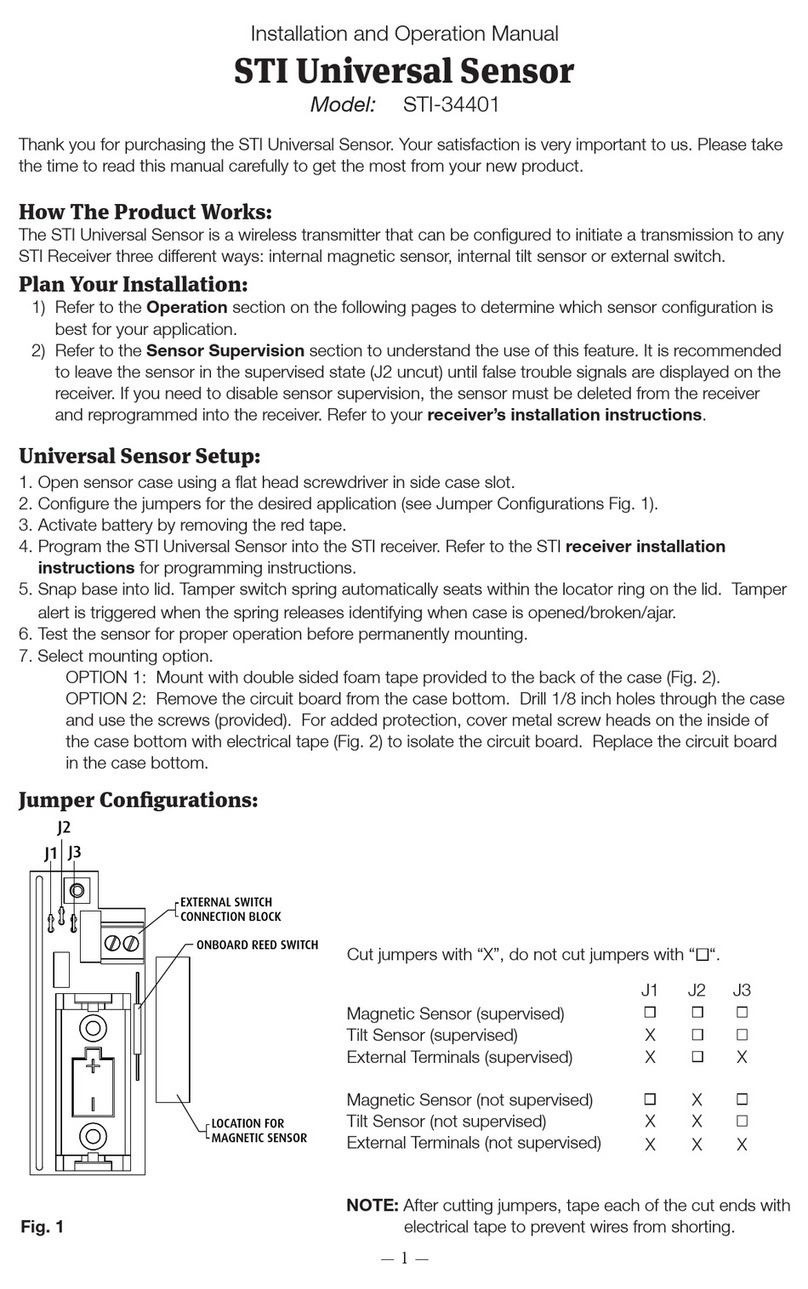 STI STI-34401 Installation and operation manual