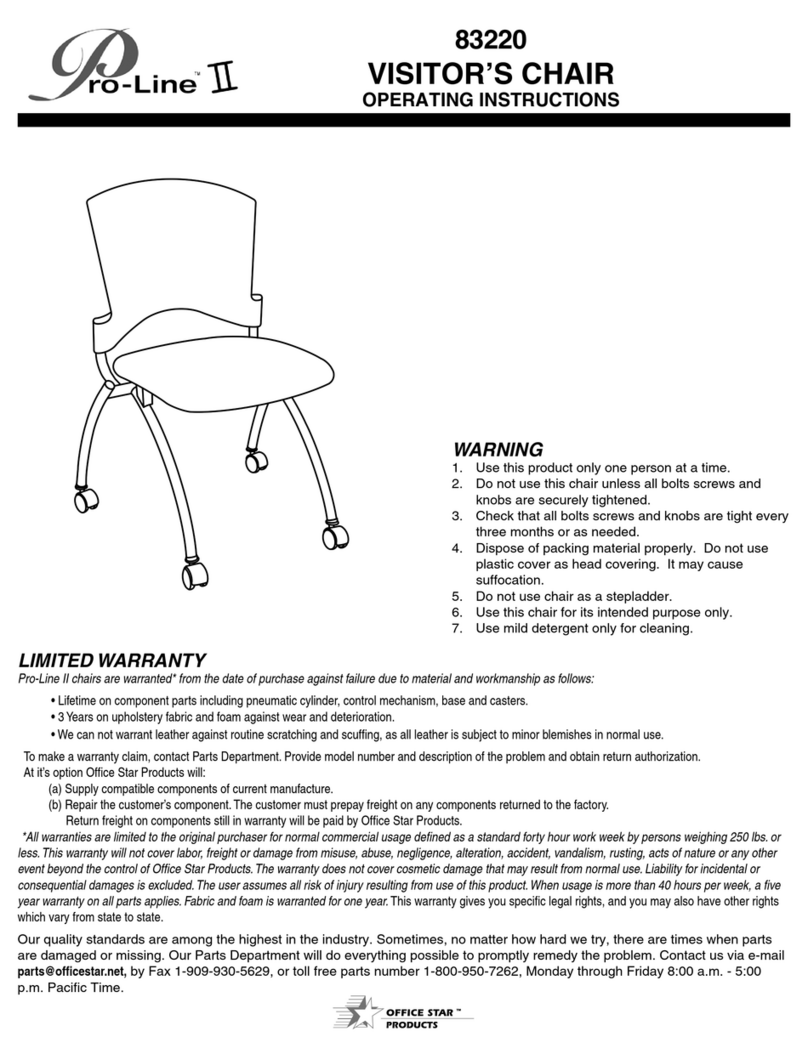 Office Star Products Pro-Line II 83220 User manual Office Star Products Pro-Line II 83220 User manual
