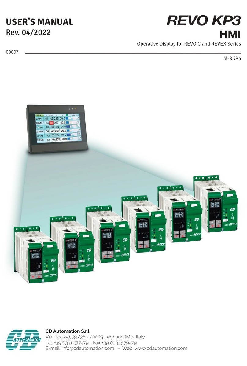 CD Automation REVO KP3 HMI user manual
