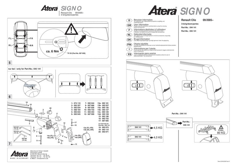 Atera SIGNO 044 141 User information