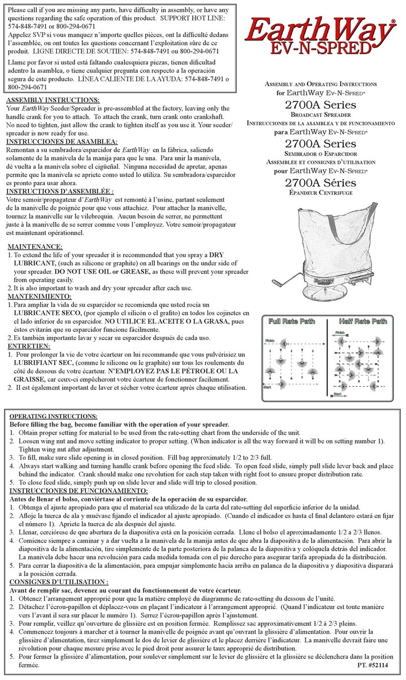 Earth Way Ev-N-Spred 2700A Series User manual