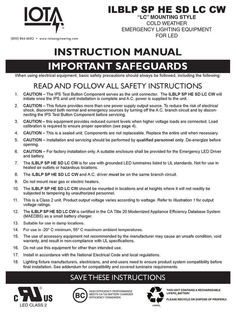 IOTA ILBLP SP HE SD LC CW instruction manual IOTA ILBLP SP HE SD LC CW instruction manual