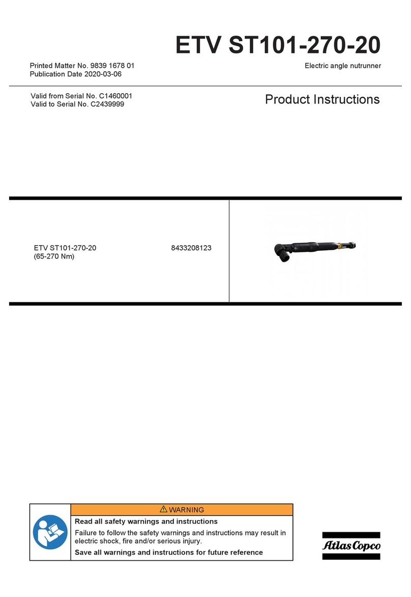 Atlas Copco ETV ST101-270-20 Instruction sheet