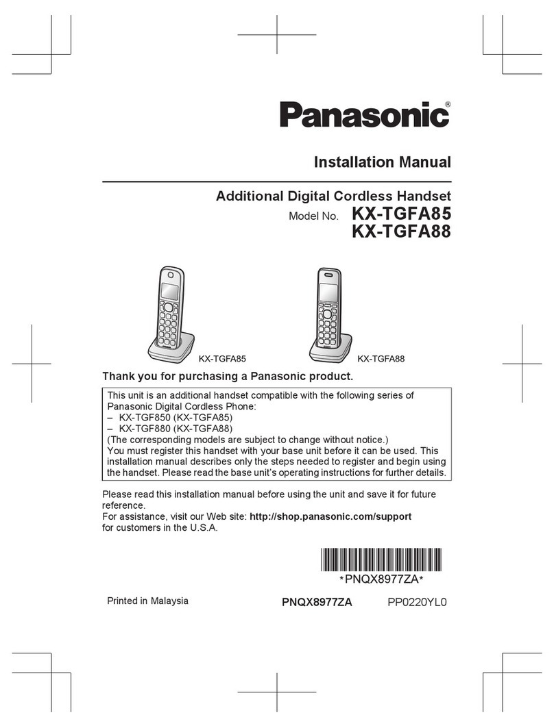 Panasonic KX-TGFA85 installation manual