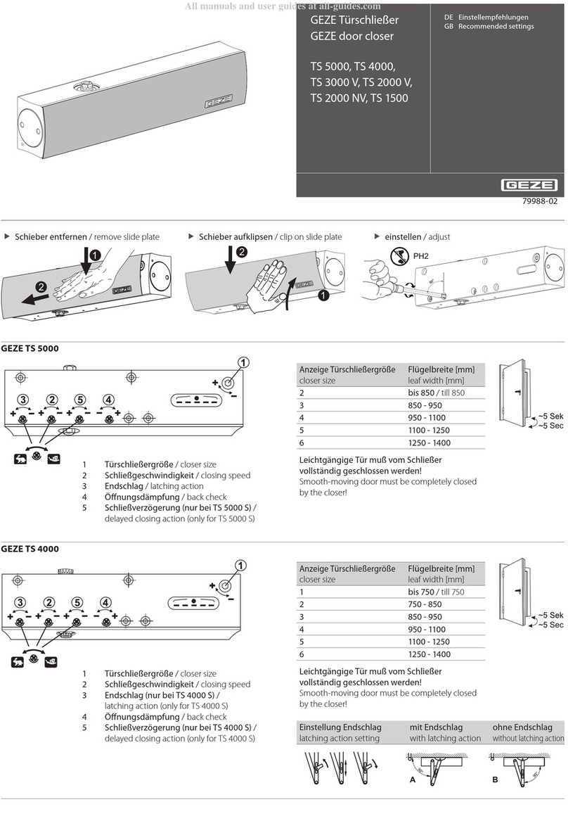 GEZE TS 5000 User instructions GEZE TS 5000 User instructions
