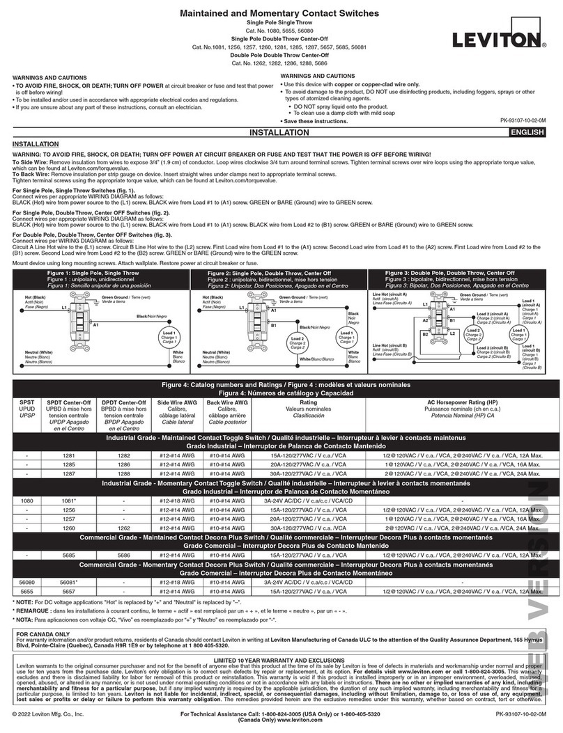Leviton 1081 User manual