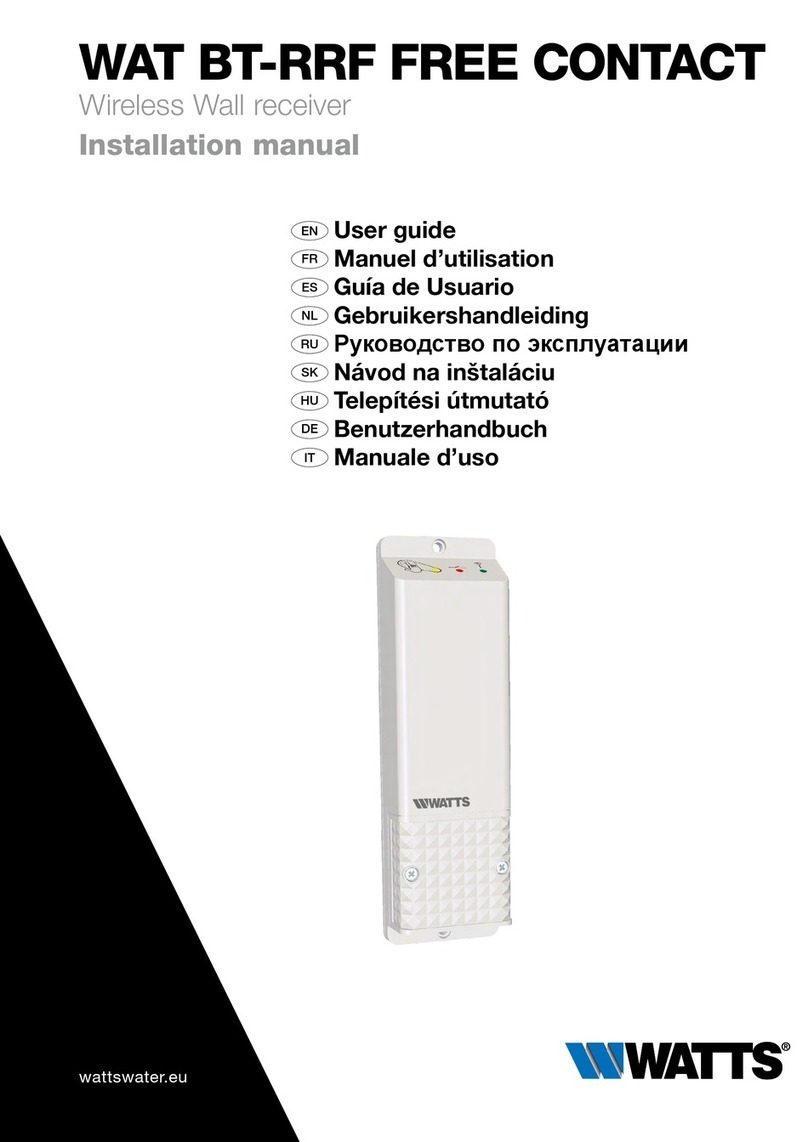 Watts WAT BT-RRF FREE CONTACT User manual