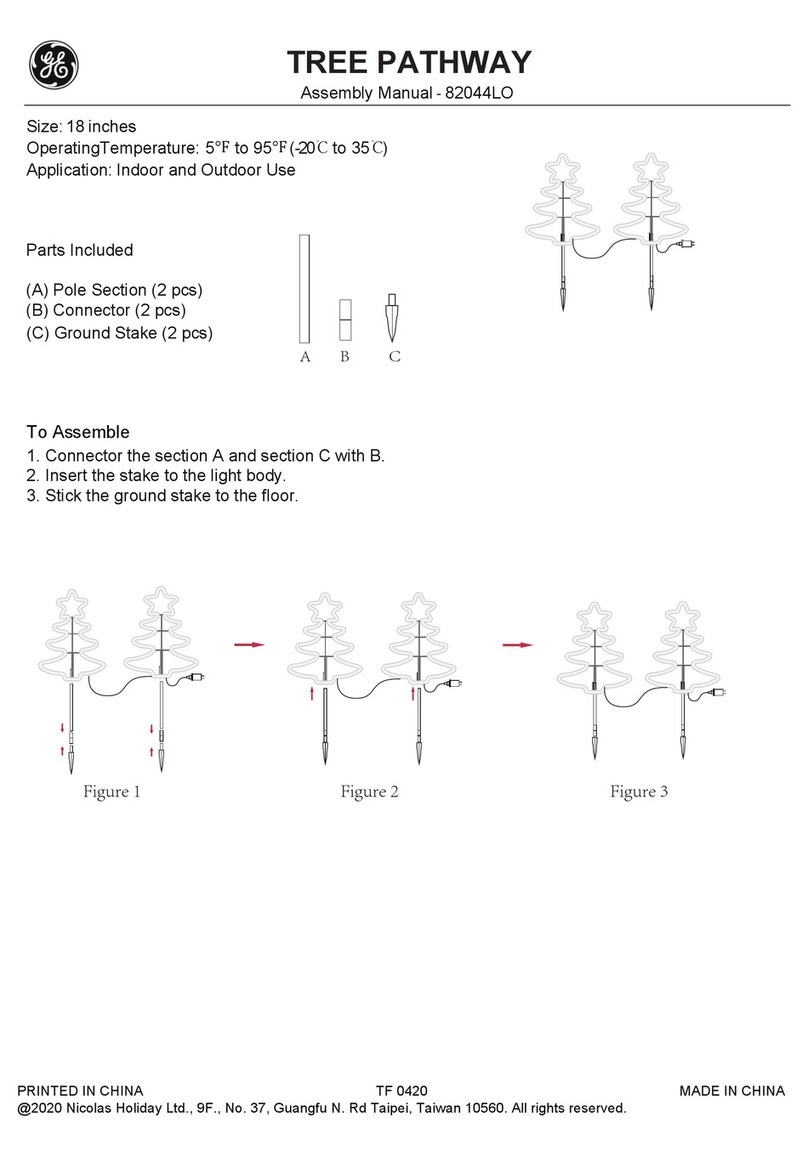GE StayBright TREE PATHWAY Assembly manual GE StayBright TREE PATHWAY Assembly manual