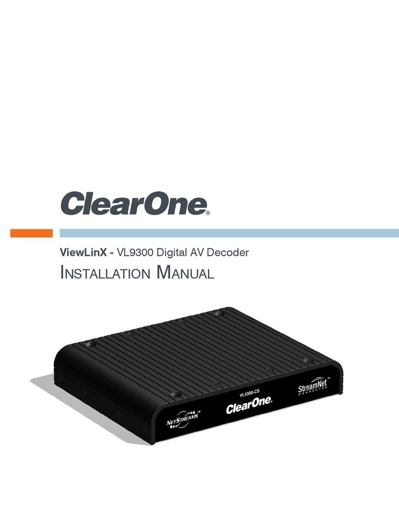 Clear One ViewLinX VL9300 installation manual