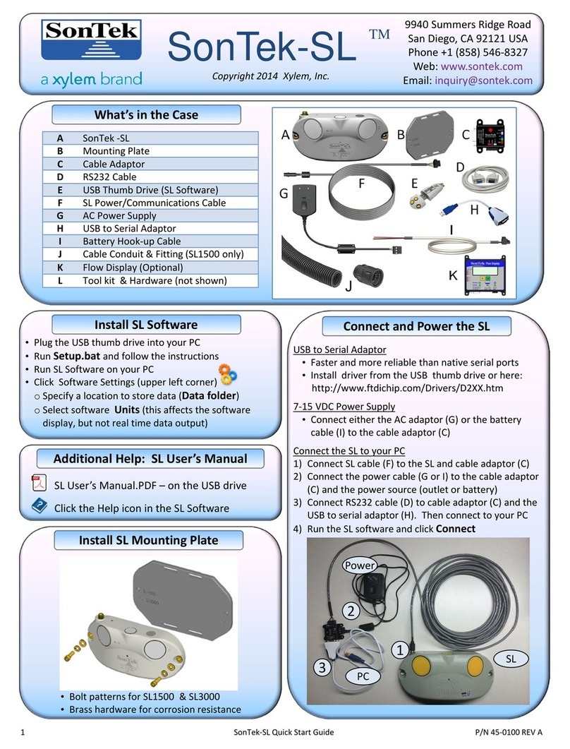Xylem SonTek-SL User manual