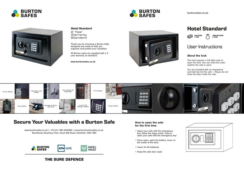 Burtonsafes Hotel Standard User instructions