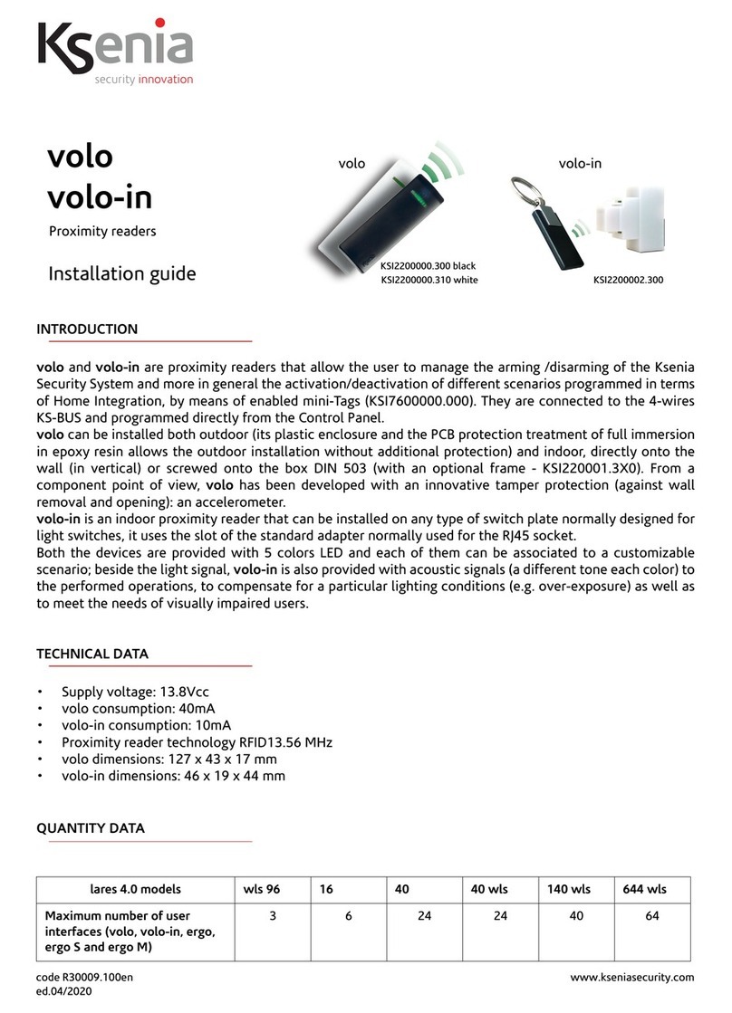 Ksenia volo installation guide