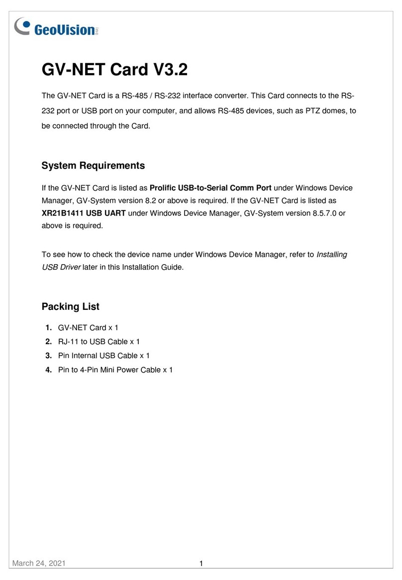 GeoVision GV-NET Card V3.2 installation guide GeoVision GV-NET Card V3.2 installation guide