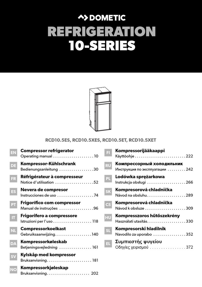 Dometic REFRIGERATION 10-Series operating manual