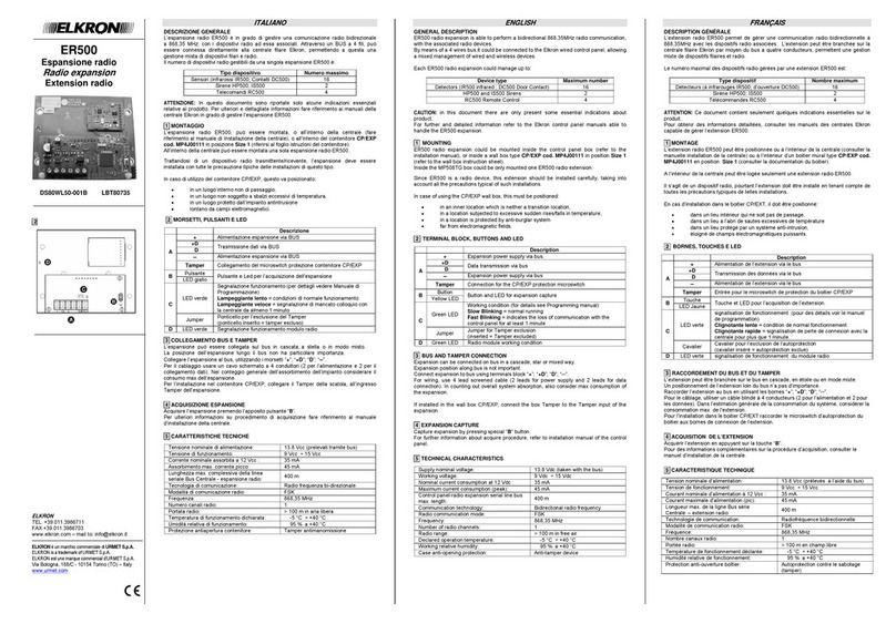 Elkron ER500 instructions