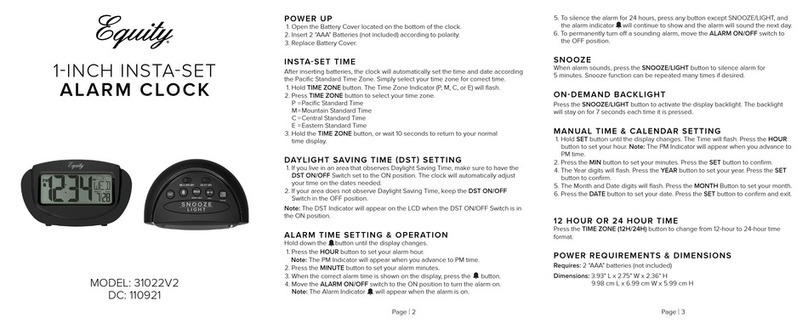 Equity 31022V2 User manual