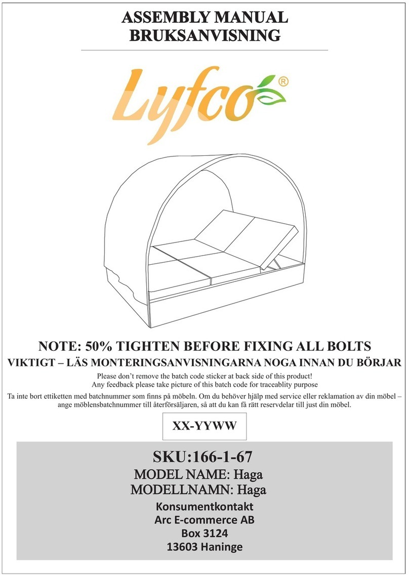 Lyfco Haga 166-1-67 Assembly manual