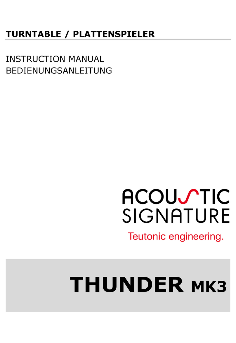 Acoustic Signature THUNDER MK3 User manual