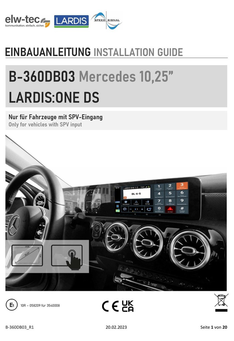 Speedsignal Elw-Tec B-360DB03 User manual