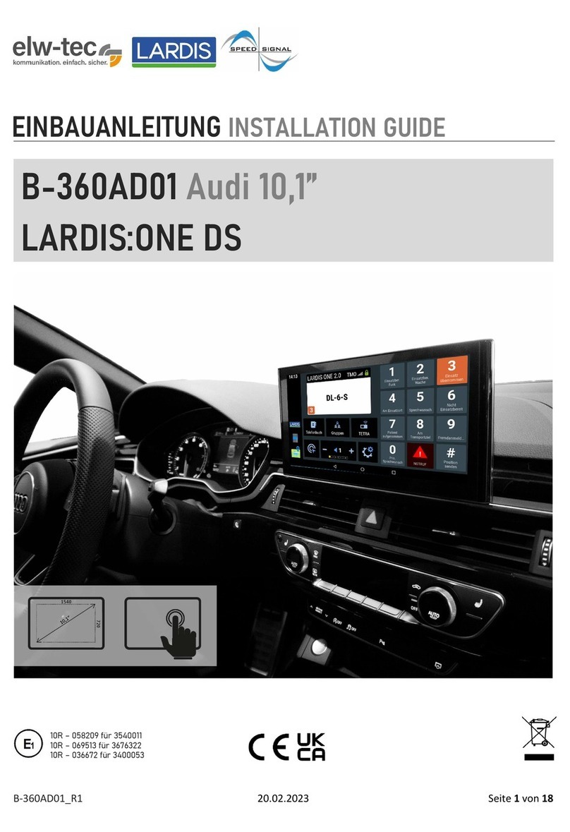 Speedsignal Elw-Tec B-360AD01 User manual