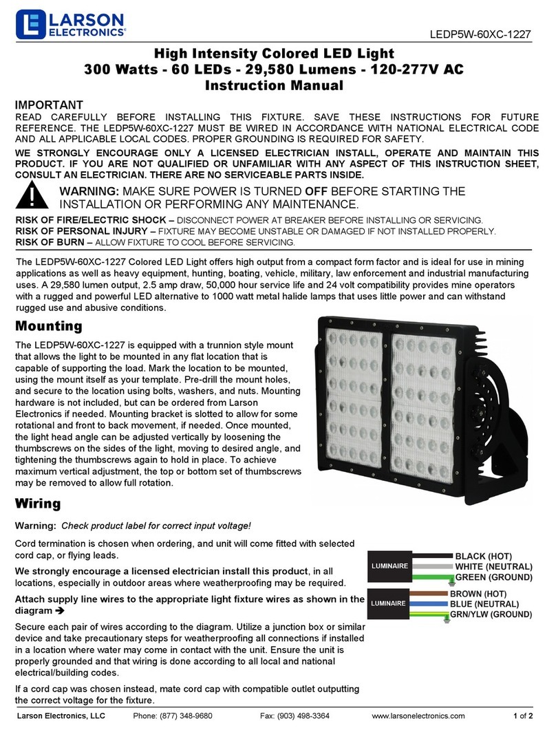 Larson Electronics LEDP5W-60XC-1227 User manual