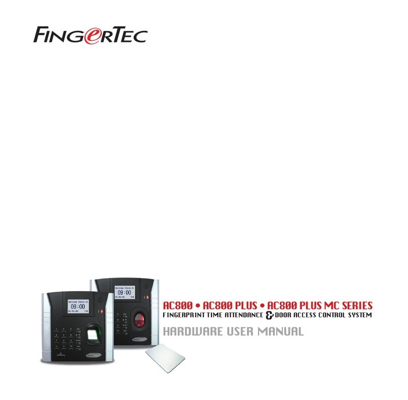 FingerTec AC800 Series Hardware user manual