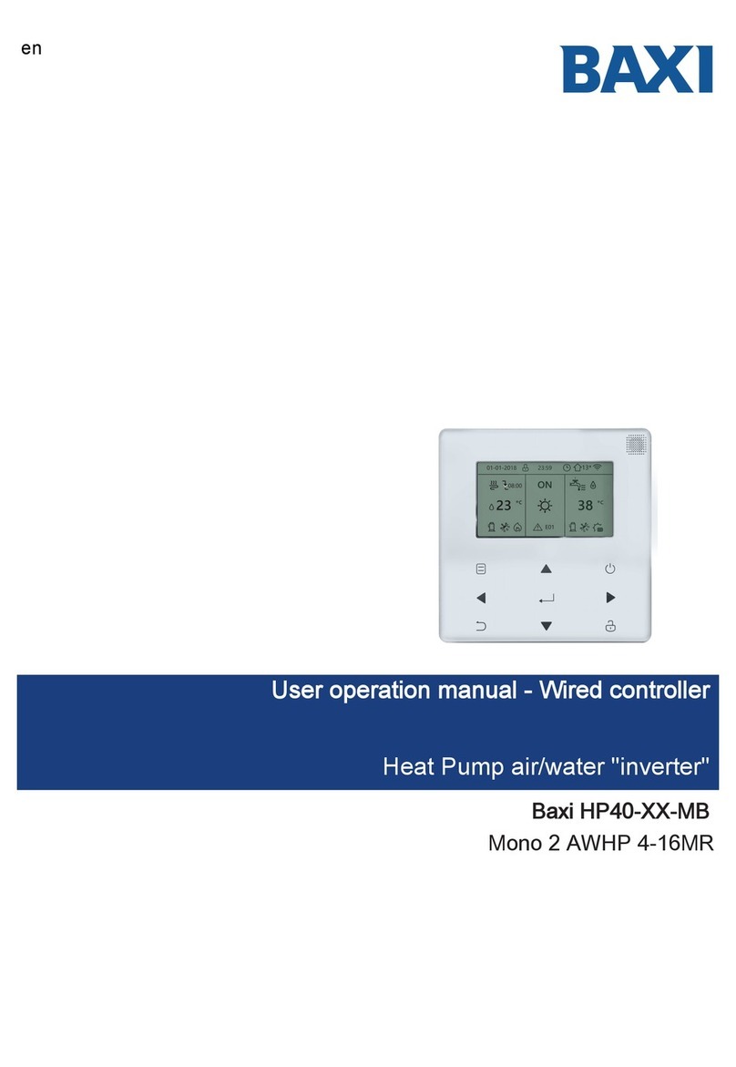 Baxi HP40 MB Series User's operation manual